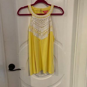 EUC Lilly Pulitzer Dawn Top Pineapple Juice